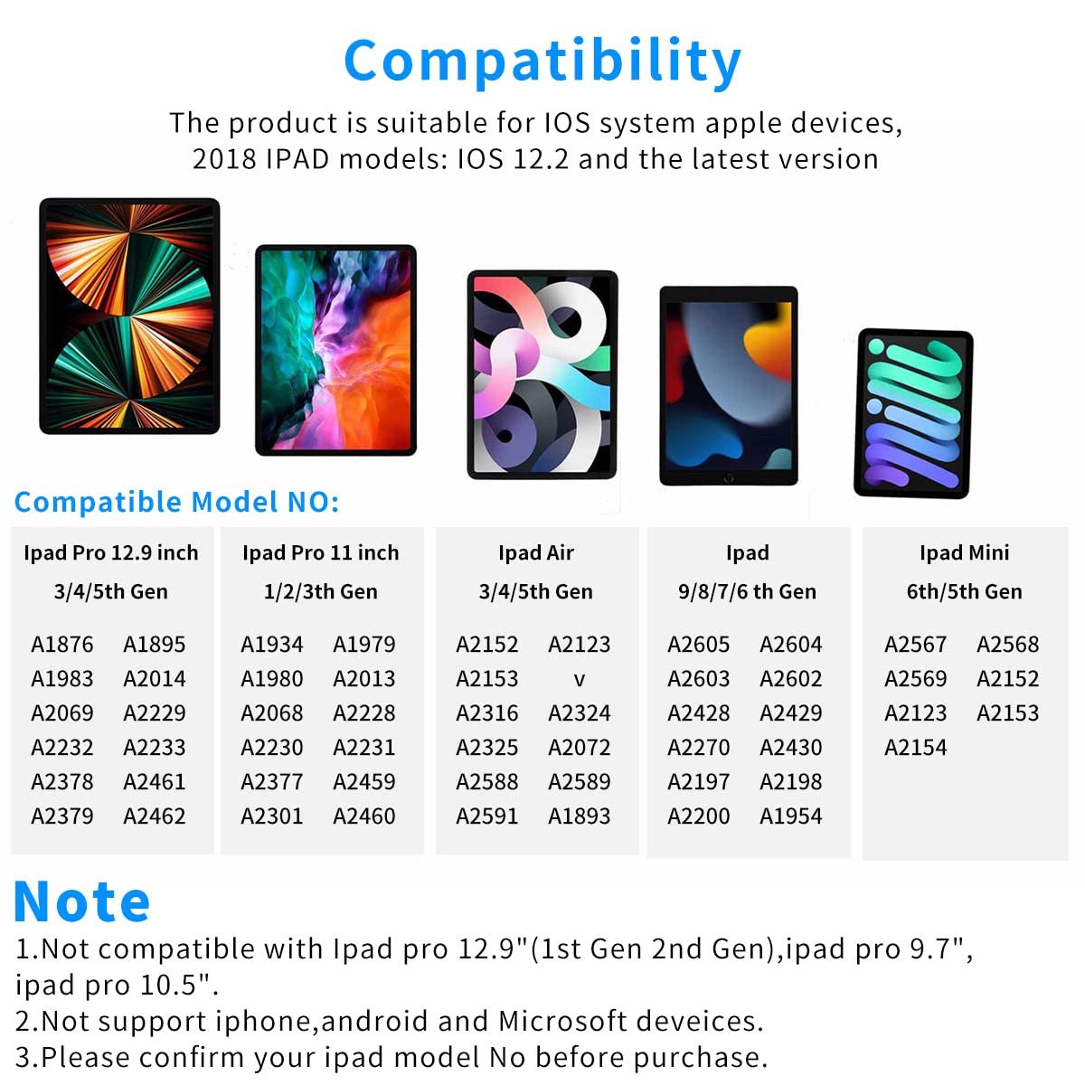 Verilux Stylus Pen Compatible with iPad 2018 and Later, High Precision & Sensitivity, Palm Rejection, Double Tap ON/Off, Power Display, Tilt Sensitivity, Magnetic Attchment, Blue Tooth Connection Verilux Stylus Pen Compatible with iPad 2018 and Later, High Precision & Sensitivity, Palm Rejection, Double Tap ON/Off, Power Display, Tilt Sensitivity, Magnetic Attchment, Blue Tooth Connection